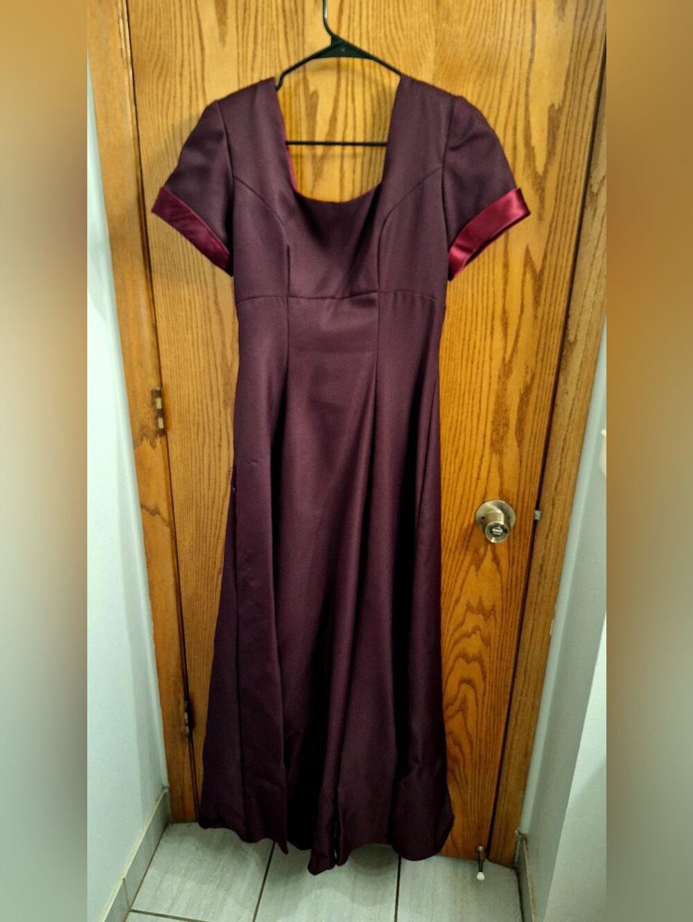 Elegant Plum A-Line Evening Dress